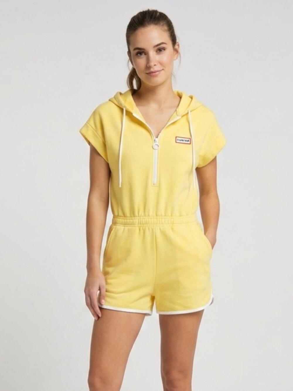 Hunter x Target Yellow Hooded Sweatshirt Romper S621